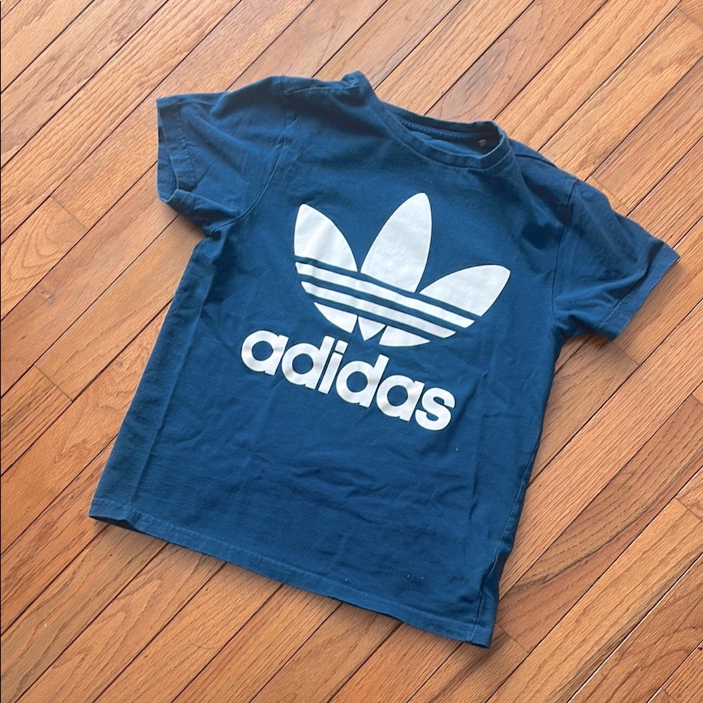 adidas Navy Blue Trefoil Logo Short Sleeve Tee